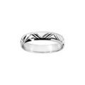 Alliances sur Artemare : Alliance en argent rhodi&eacute; 4mm et diamant&eacute;e 3 traits de biais en forme de vague