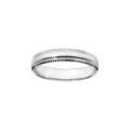 Alliance en argent rhodi&eacute; 4mm avec bords cisel&eacute;s Artemare