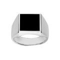 Chevali&egrave;res sur Artemare : Chevali&egrave;re en argent plateau carr&eacute; 13mm X 13mm en onyx synth&eacute;tique