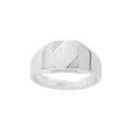 Chevali&egrave;re en argent plateau rectangulaire 10mm X 8mm diamant&eacute; et stri&eacute; sur 2 angles Artemare