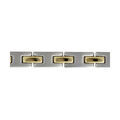 Bracelets sur Artemare : Bracelet en acier alternance de maillons gris en forme de H et barrettes en PVD jaune - longueur 21cm r&eacute;glable