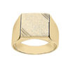 Chevali&egrave;re en vermeil plateau carr&eacute; diamant&eacute; et stri&eacute; sur 2 angles