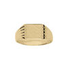 Chevali&egrave;re en vermeil plateau carr&eacute; 8mm X 8mm et godrons sur les c&ocirc;t&eacute;s