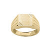 Chevali&egrave;re en vermeil plateau rectangulaire 13mm X 10mm diamant&eacute; et stri&eacute; sur 2 angles et rainures sur les c&ocirc;t&eacute;s