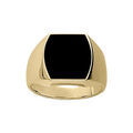 Chevali&egrave;res sur Artemare : Chevali&egrave;re en vermeil plateau tonneau 16mm X 14mm en onyx synth&eacute;tique