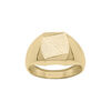 Chevali&egrave;re en vermeil plateau tonneau 13mm X 10mm diamant&eacute; stri&eacute; sur 2 angles