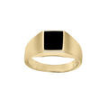 Chevali&egrave;res sur Artemare : Chevali&egrave;re en vermeil plateau rectangulaire 10mm X 8mm en onyx synth&eacute;tique