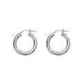 Boucles d'oreille sur Artemare : Cr&eacute;oles en Argent fil lisse en 4mm et diam&egrave;tre 23mm