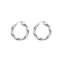 Boucles d'oreille sur Artemare : Cr&eacute;oles en argent vrill&eacute;es diam&egrave;tre 26mm