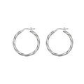 Boucles d'oreille sur Artemare : Cr&eacute;oles en argent vrill&eacute;es diam&egrave;tre 30mm