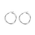 Boucles d'oreille sur Artemare : Cr&eacute;oles en argent torsad&eacute;es diam&egrave;tre 36mm