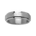 Bagues sur Artemare : Alliance anti-stress en acier 6mm avec bandeau bross&eacute;
