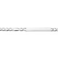Gourmettes sur Artemare : Gourmette en argent maille Hawa&iuml; 1+3 largeur 5mm et longueur 18cm
