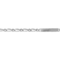 Gourmette pour enfant en argent maille figaro 1+1 largeur 3mm et longueur 14cm + 2cm de rallonge