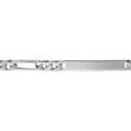 Gourmette en argent maille figaro 1+2 largeur 5mm et longueur 18cm