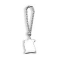 Cadeaux sur Artemare : Porte-clef en argent parchemin &agrave; graver - grand mod&egrave;le