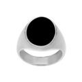 Chevali&egrave;res sur Artemare : Chevali&egrave;re en argent grand plateau ovale en onyx synth&eacute;tique