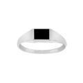 Chevali&egrave;res sur Artemare : Chevali&egrave;re en argent plateau carr&eacute; en onyx synth&eacute;tique