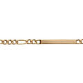 Gourmettes sur Artemare : Gourmette en plaqu&eacute; or maille figaro 1+3 largeur 4mm et longueur 18cm