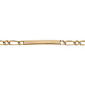 Gourmettes sur Artemare : Gourmette en plaqu&eacute; or maille figaro 1+1 largeur 4mm et longueur 18cm