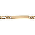 Gourmette en plaqu&eacute; or maille figaro 1+1 largeur 6mm et longueur 18,5cm