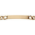Gourmette en plaqu&eacute; or maille serr&eacute;e largeur 6mm et longueur 18,5cm