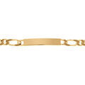 Gourmettes sur Artemare : Gourmette en plaqu&eacute; or maille figaro 1+1 largeur 8mm et longueur 21cm
