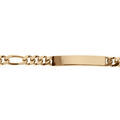 Gourmettes sur Artemare : Gourmette en plaqu&eacute; or maille figaro 1+3 largeur 8mm et longueur 21cm