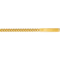 Gourmette pour enfant en plaqu&eacute; or maille serr&eacute;e largeur 3mm et longueur 14cm + 2cm de rallonge