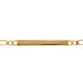 Gourmettes sur Artemare : Gourmette pour enfant en plaqu&eacute; or maille figaro 1+1 largeur 3mm et longueur 14cm + 2cm de rallonge