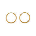 Cr&eacute;oles en plaqu&eacute; or fil lisse - largeur 1,5mm et diam&egrave;tre anneaux 18mm Artemare
