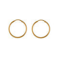 Boucles d'oreille sur Artemare : Cr&eacute;oles en plaqu&eacute; or fil lisse - largeur 1,5mm et diam&egrave;tre anneaux 25mm