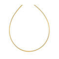 Colliers sur Artemare : Collier en plaqu&eacute; or maille om&eacute;ga ronde - largeur 1,7mm et longueur 42cm