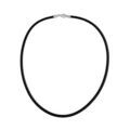 Colliers sur Artemare : Cordon en cuir noir et fermoir en argent - largeur 3mm et longueur 42cm