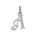 Pendentifs sur Artemare : Pendentif en argent lettre A en lettrine anglaise stylis&eacute;e