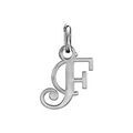 Pendentifs sur Artemare : Pendentif en argent lettre F en lettrine anglaise stylis&eacute;e