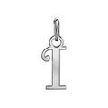 Pendentifs sur Artemare : Pendentif en argent lettre I en lettrine anglaise stylis&eacute;e