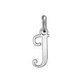 Pendentifs sur Artemare : Pendentif en argent lettre J en lettrine anglaise stylis&eacute;e
