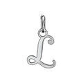 Pendentifs sur Artemare : Pendentif en argent lettre L en lettrine anglaise stylis&eacute;e