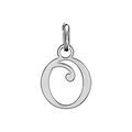 Pendentifs sur Artemare : Pendentif en argent lettre O en lettrine anglaise stylis&eacute;e