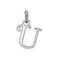 Pendentifs sur Artemare : Pendentif en argent lettre U en lettrine anglaise stylis&eacute;e