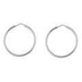 Cr&eacute;oles en argent stri&eacute; diam&egrave;tre 34mm Artemare
