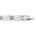 Bracelets sur Artemare : Bracelet junior en acier stri&eacute; en biais - longueur 16cm