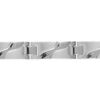 Bracelet en acier avec motifs ondul&eacute;s sur chaque maillon - longueur 19cm + 1,5cm r&eacute;glable par double fermoir