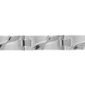 Bracelets sur Artemare : Bracelet en acier avec motifs ondul&eacute;s sur chaque maillon - longueur 19cm + 1,5cm r&eacute;glable par double fermoir
