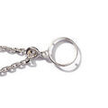 Porte-clef porte pi&egrave;ce en argent diam&egrave;tre 18,4mm Artemare