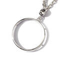 Porte-clef porte pi&egrave;ce en argent diam&egrave;tre 37,5mm Artemare