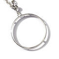 Porte-clef porte pi&egrave;ce en argent diam&egrave;tre 41,3mm Artemare