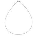 Colliers sur Artemare : Collier en argent rhodi&eacute; maille om&eacute;ga diamant&eacute;e - largeur 1mm et longueur 42cm