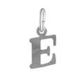 Pendentifs sur Artemare : Pendentif en argent rhodi&eacute; lettre E stri&eacute;es